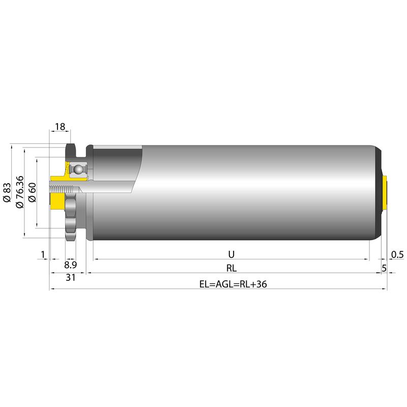 Heavy-duty Conveyor Roller Series 3950