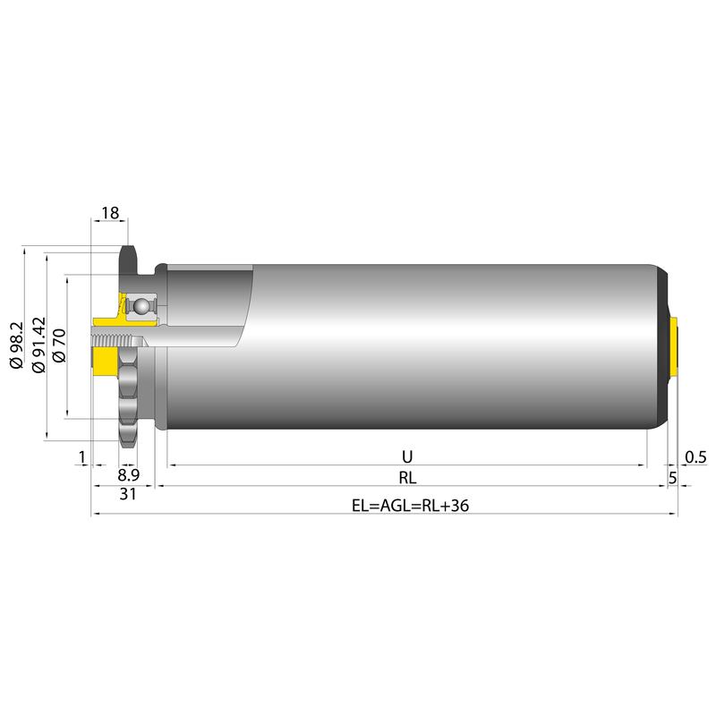 Heavy-duty Conveyor Roller Series 3950