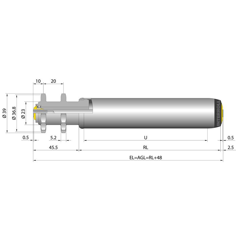 Fixed Drive Conveyor Roller Series 3500 light